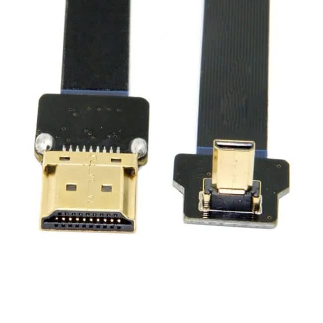 JSER CYFPV 90 Degree Up Angled Micro HDMI to HDMI Flat Cable 50cm | FPV Aerial Photography thumbnail 2