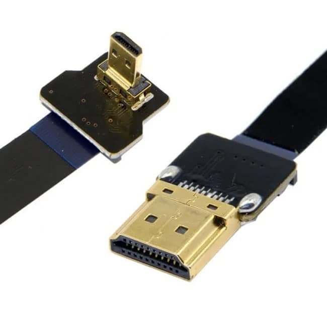 JSER CYFPV 90 Degree Up Angled Micro HDMI to HDMI Flat Cable 50cm | FPV Aerial Photography thumbnail 5