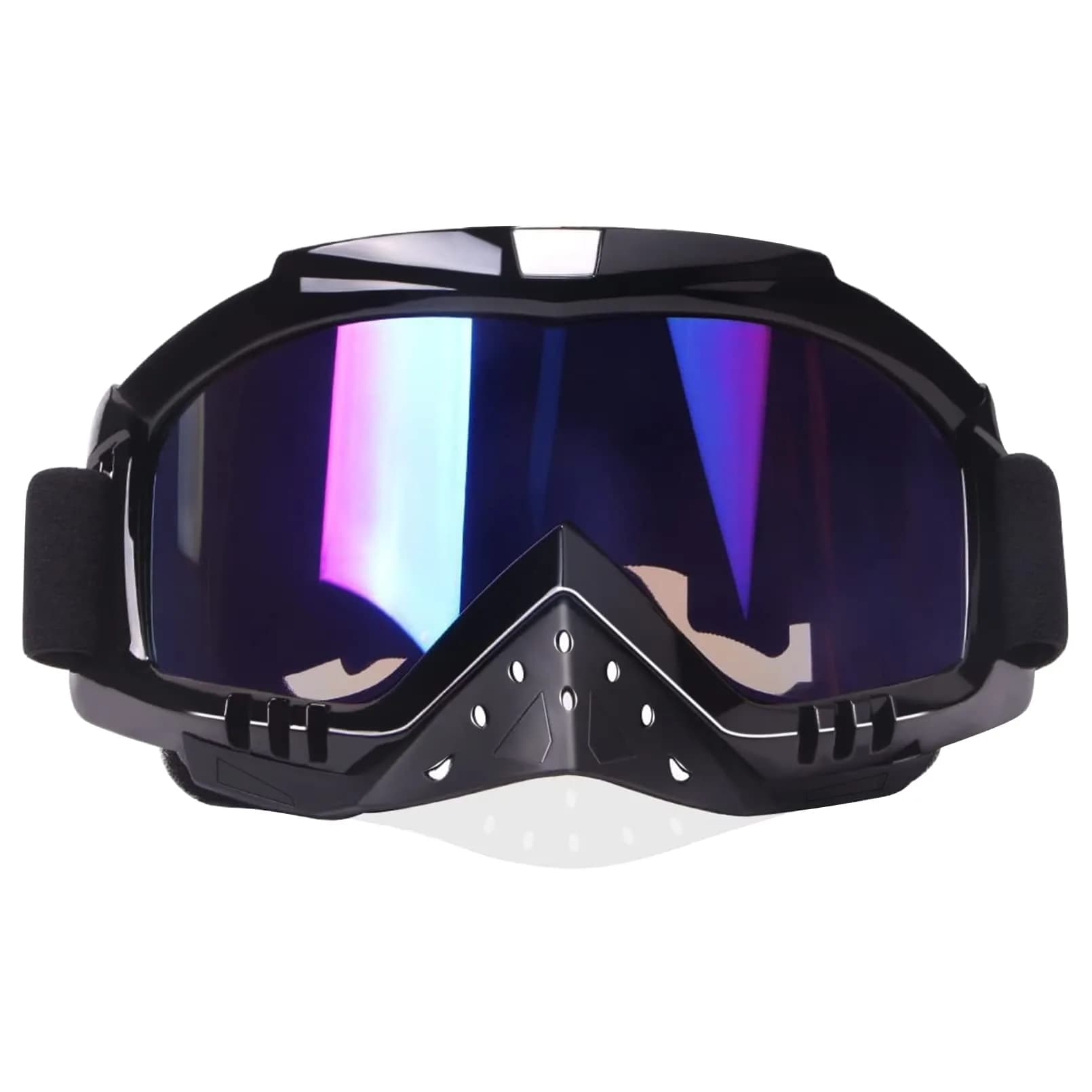 Dmeixs Motocross Goggles Full Rim Plastic, Multicolor Lens | Anti-Fog UV Protection