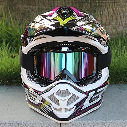 Dmeixs Motocross Goggles Full Rim Plastic, Multicolor Lens | Anti-Fog UV Protection thumbnail 2