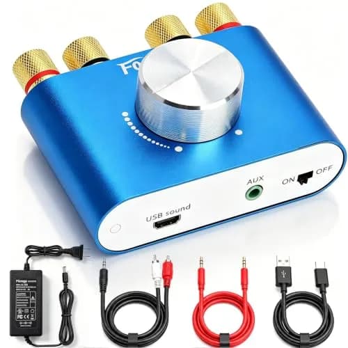 Facmogu F900S Mini Bluetooth 5.0 Power Amplifier 50Wx2 | Compact Stereo Amp for Home & Desk thumbnail 1