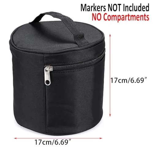 BTSKY Multifunction Marker Case - Zippered Canvas Pen Bag for 80 Markers | Travel & Organizer thumbnail 2