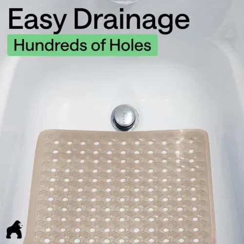 GORILLA GRIP Patented Bath Mat 89cm x 41cm | Hundreds of Suction Cups for Secure Grip & Easy Drainage thumbnail 7