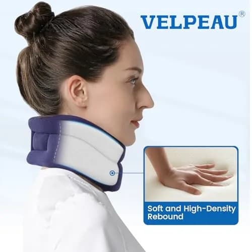 Velpeau Neck Brace for Neck Pain Support - Soft Cervical Collar for Sleeping & Support (Blue, Comfort, Medium: 29-35cm) thumbnail 5
