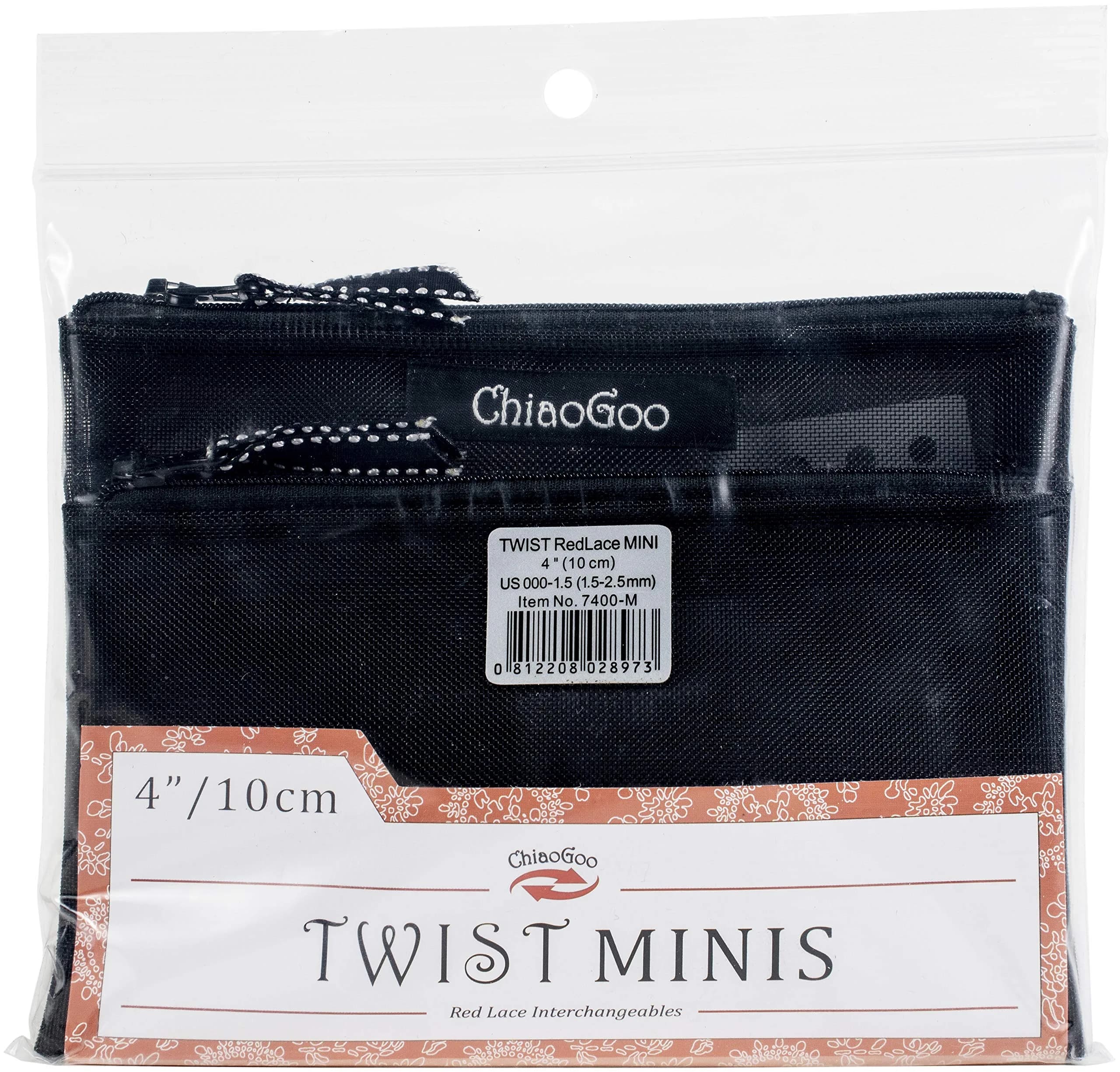 ChiaoGoo Twist SS Mini Set, 10 cm | Interchangeable Lace Needles for Knitting