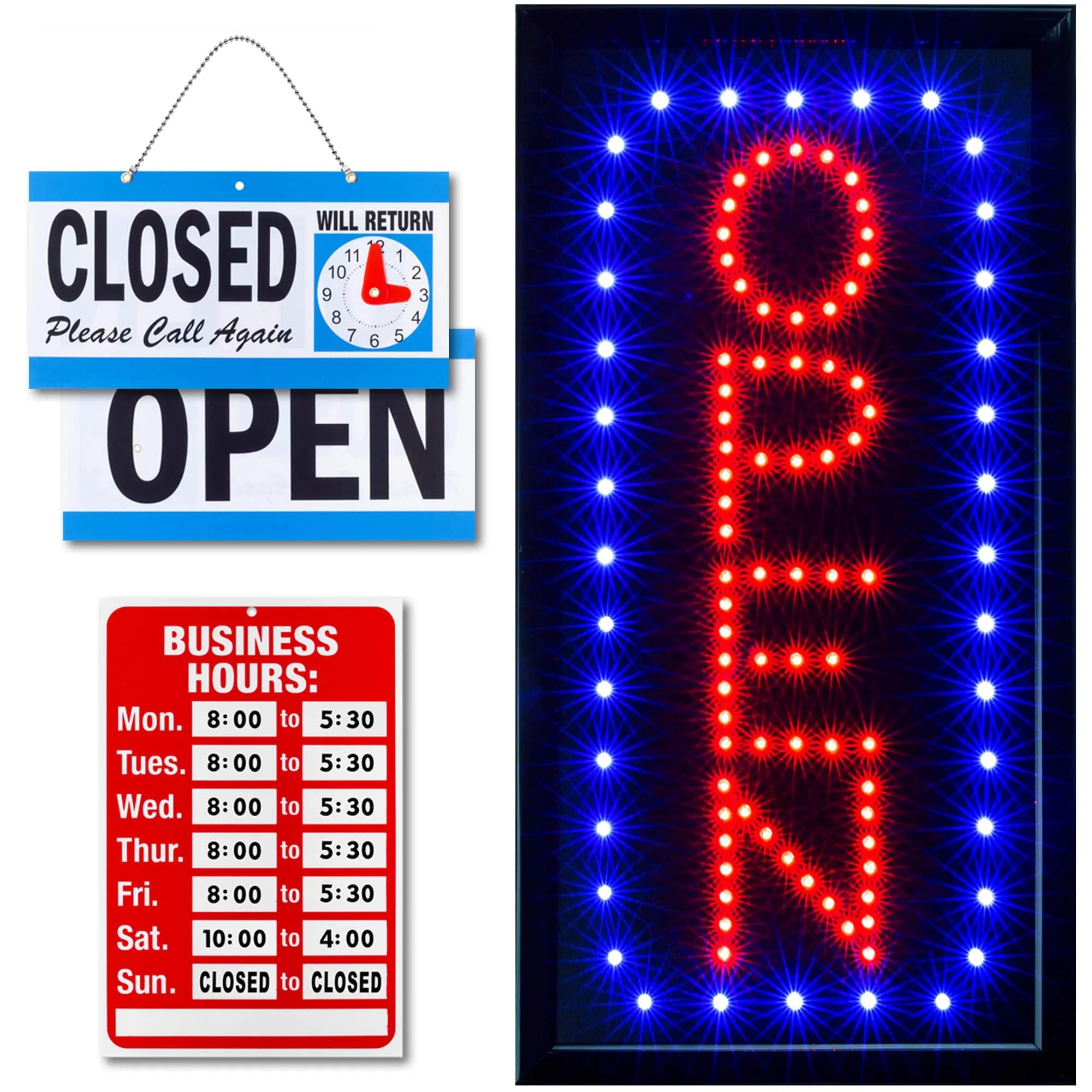Ultima LED Open Sign for Business 17" x 10" | Bright Neon-Style LED Sign for Storefronts - main product image