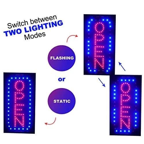 Ultima LED Open Sign for Business 17" x 10" | Bright Neon-Style LED Sign for Storefronts thumbnail 3