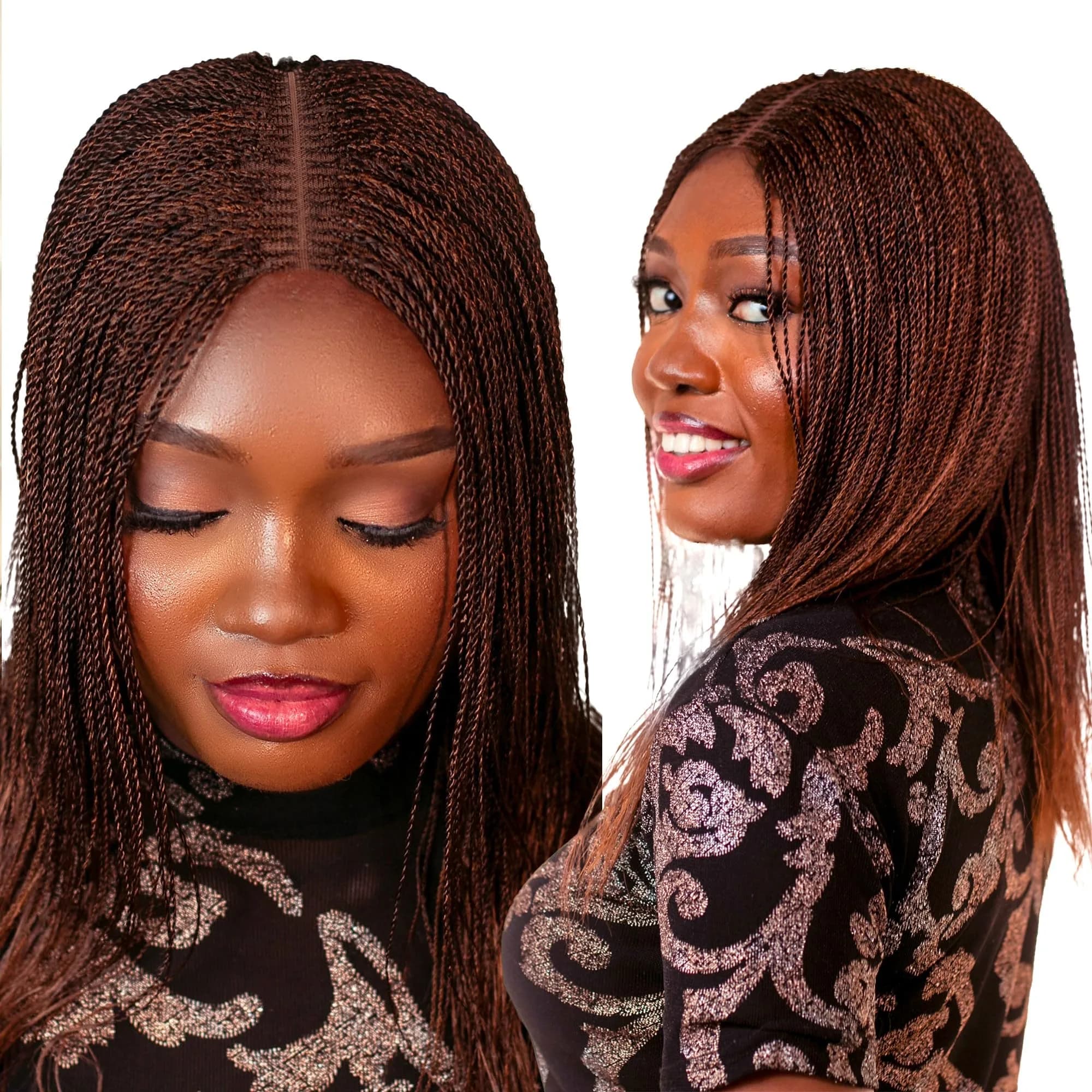 Wow Braids Twisted Wigs 12 Inch Color 30 | Micro Million Twist Synthetic Wig for Black Women — #3033 / 12 Inch