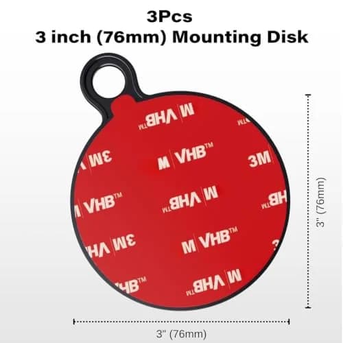 APPS2Car 3-Pack 3" Dashboard Mounting Pad Disk | Universal Suction Cup Mount Base thumbnail 2