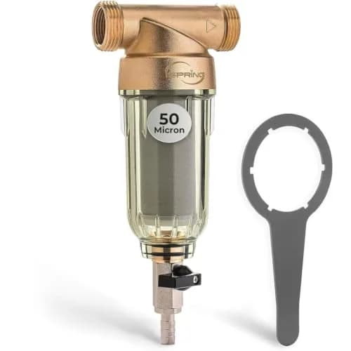 iSpring WSP-50 Spin Down Sediment Filter 50 Micron | Whole House Prefilter for Rust & Dirt Removal thumbnail 1