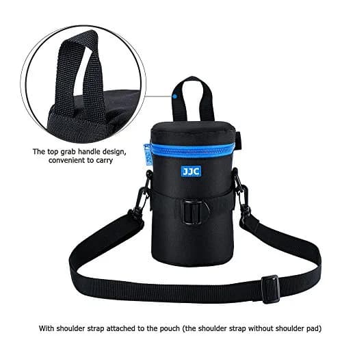 JJC Deluxe Lens Case Pouch Bag for Camera Lens Below 3.15" x 6.1" | Heavy-Duty Polyester with Shock Absorption thumbnail 6