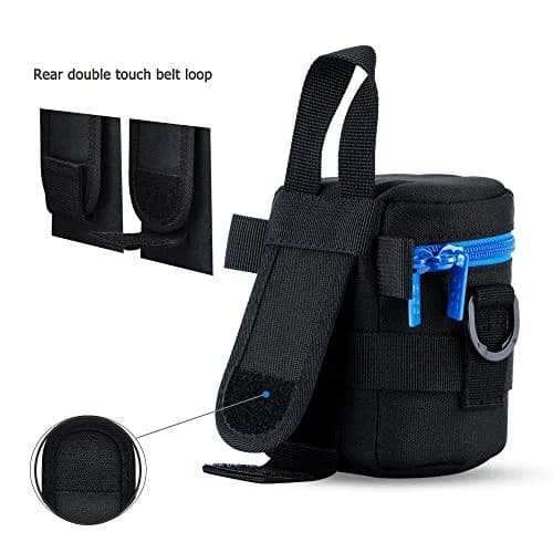 JJC Deluxe Lens Case Pouch Bag for Camera Lens Below 2.95" x 3.93" | Heavy-Duty Polyester Shock Absorber thumbnail 5