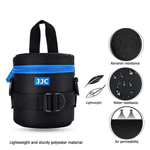 JJC Deluxe Lens Case Pouch Bag for Camera Lens Below 2.95" x 3.93" | Heavy-Duty Polyester Shock Absorber thumbnail 2