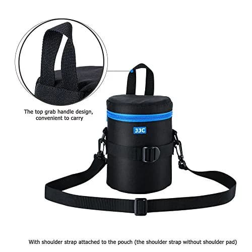 JJC Deluxe Lens Case Pouch Bag for Camera Lens Below 3.9" x 6.5" | Heavy-duty Shock Absorption thumbnail 6