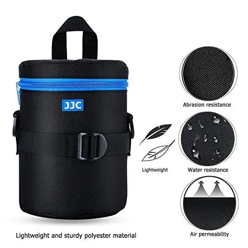 JJC Deluxe Lens Case Pouch Bag for Camera Lens Below 3.9" x 6.5" | Heavy-duty Shock Absorption thumbnail 2