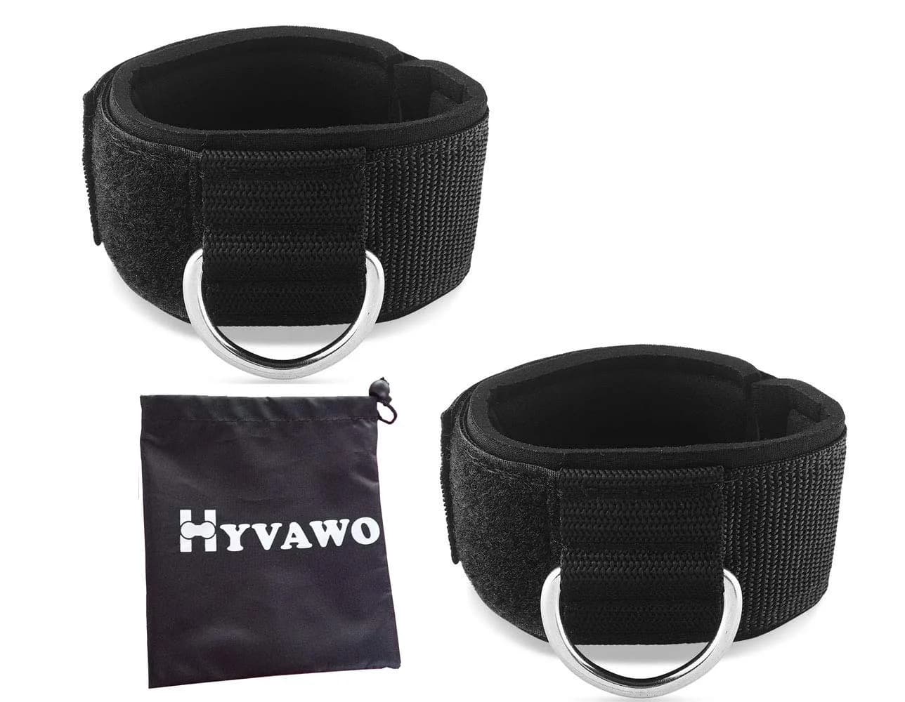 HYVAWO Ankle Straps Neoprene Padded 2 Pack | Exercise & Rehab Straps for Cable Machines - main product image