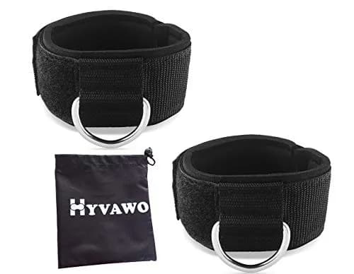 HYVAWO Ankle Straps Neoprene Padded 2 Pack | Exercise & Rehab Straps for Cable Machines thumbnail 1