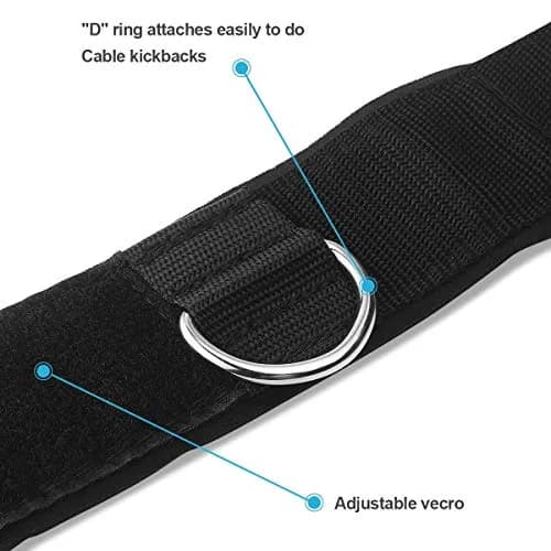 HYVAWO Ankle Straps Neoprene Padded 2 Pack | Exercise & Rehab Straps for Cable Machines thumbnail 3