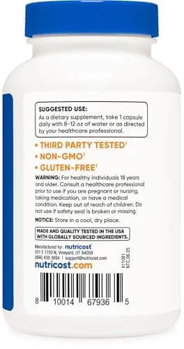 Nutricost L-Theanine 200mg | Double Strength Capsules for Wellness in India thumbnail 4