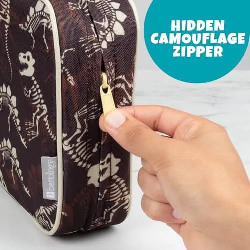 Bentology Kids Insulated Lunch Box Dinosaur Fossils 240cc (10 x 8 x 3 inches) | Food Safe BPA-Free for School thumbnail 6