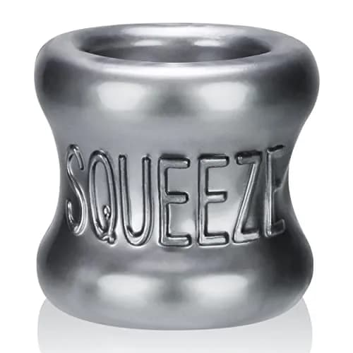 Oxballs Squeeze Ball Stretcher – Thick Blubbery FLEXtpr Ring for Heavy Low-Hangers, All-Day Wear, Steel thumbnail 1