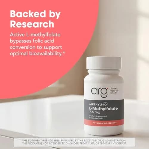 MethylPro L-Methylfolate 7.5 mg | Supports methylation & neurotransmitters | 30 Capsules thumbnail 5