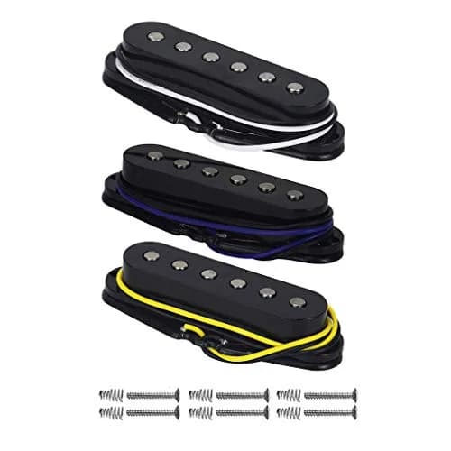 FLEOR Alnico 5 Single Coil Pickups Set for ST/SQ Electric Guitar | Neck/Middle/Bridge 50mm/50mm/52mm Spacing thumbnail 2