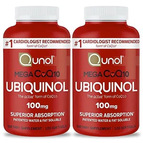 Qunol Mega Ubiquinol CoQ10 100mg Softgels, 240 Count thumbnail 1