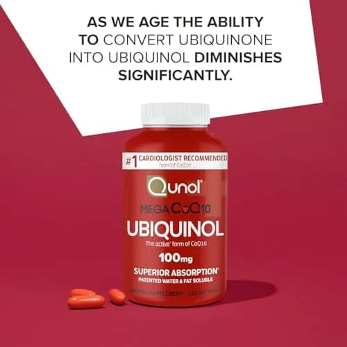 Qunol Mega Ubiquinol CoQ10 100mg Softgels, 240 Count thumbnail 5