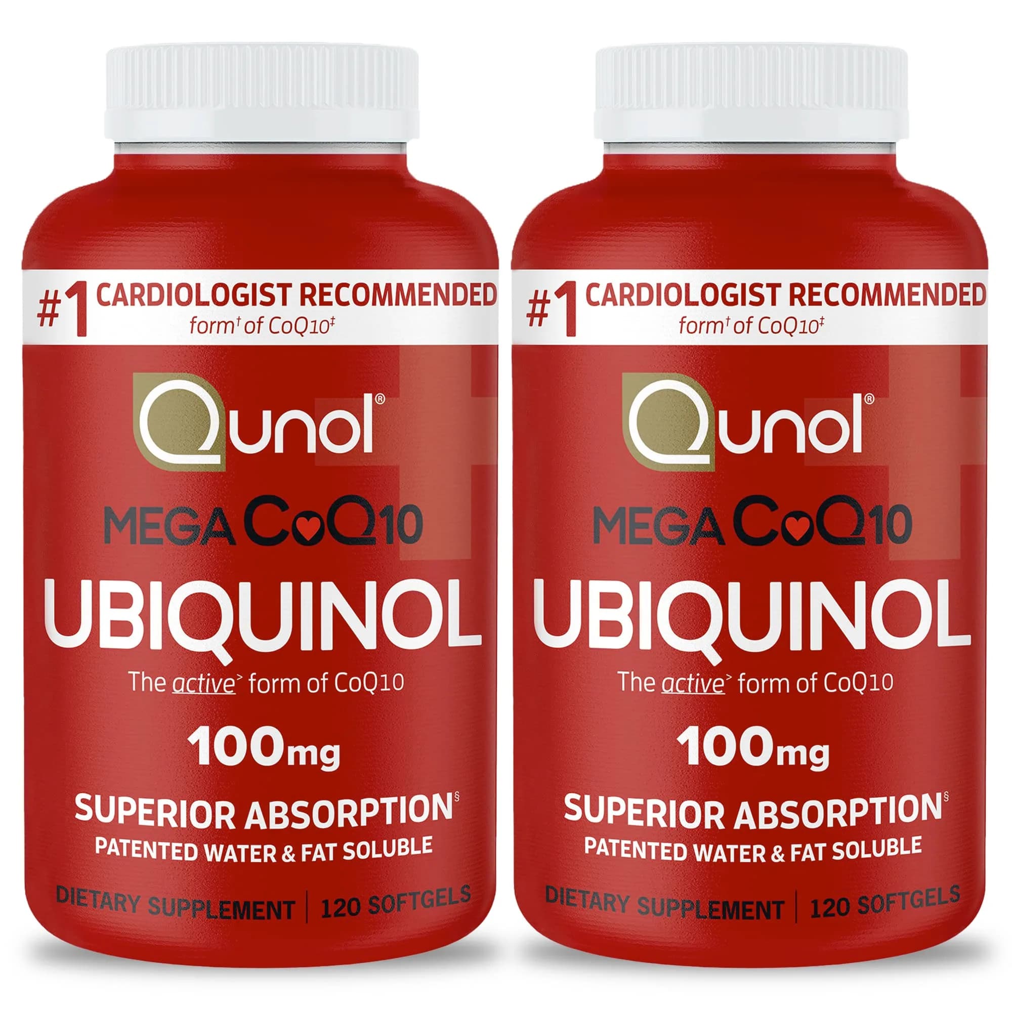 Qunol Mega Ubiquinol CoQ10 100mg Softgels, 240 Count