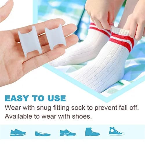 Povihome Gel Bunion & Toe Spacers Separators Small Size (10 Pack) | Orthopedic Brace for Pain Relief thumbnail 7