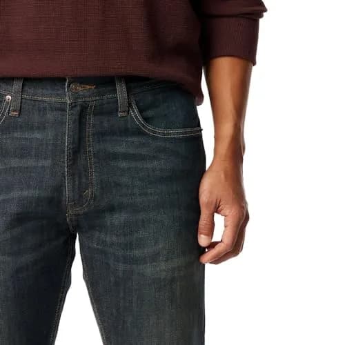 Levi Strauss Signature Gold Men's Regular Fit Flex Jeans 44x32 (1.98 kg) | Comfort Flex Denim for All-Day Wear thumbnail 5