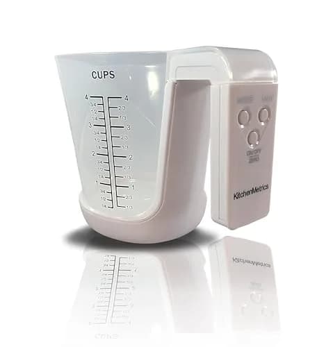 KitchenMetrics Digital Kitchen Scale with 1L Measuring Cup | Accurate Baking & Portion Control thumbnail 6