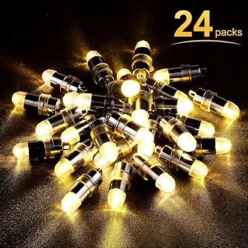 LIHAO Battery Operated LED Party Lights 30-Pack | Warm White, Waterproof, 1.2cm x 3.5cm thumbnail 2