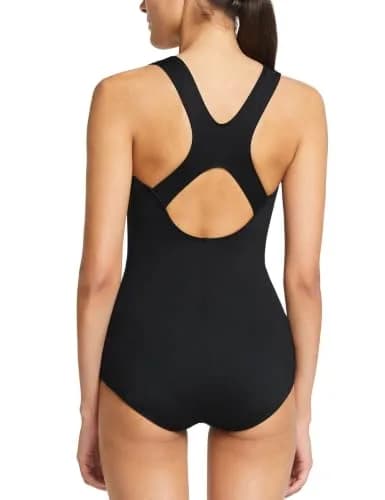 baleaf Women's Athletic Swimsuits Racerback One Piece Black 38 | Chlorine-Resistant, Supportive Fit thumbnail 1