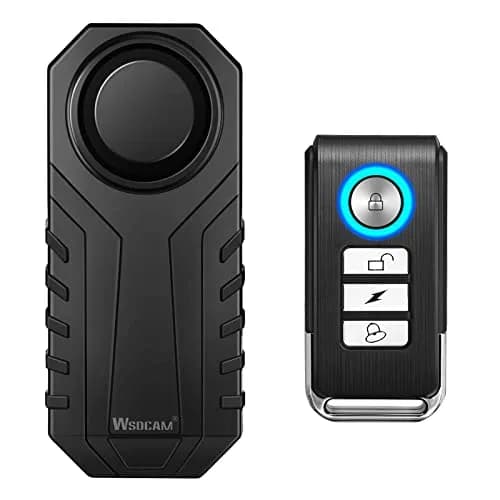 Wsdcam 113dB Motorcycle Alarm System with Remote | Vibration Motion Sensor & SOS Function thumbnail 1