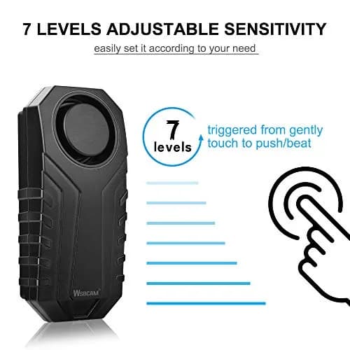 Wsdcam 113dB Motorcycle Alarm System with Remote | Vibration Motion Sensor & SOS Function thumbnail 4