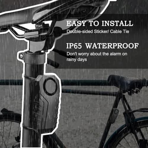 Wsdcam 113dB Motorcycle Alarm System with Remote | Vibration Motion Sensor & SOS Function thumbnail 3