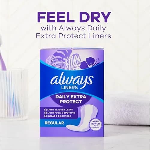 Always Xtra Protection Daily Liners, Extra Long, Unscented | 272 Count | Multi-Fluid Protection thumbnail 6