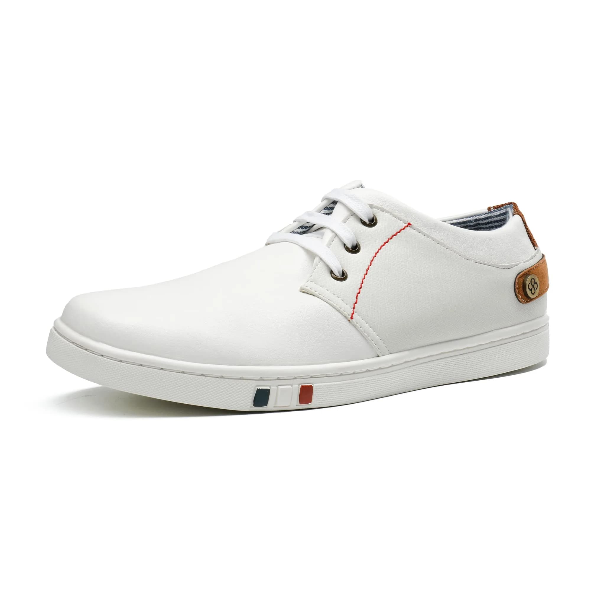 Bruno Marc Men's Fashion Sneakers White 27.5 cm (US 7.5) | Classic Lace-Up Style for Everyday Wear - main product image