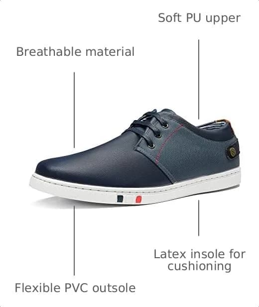 Bruno Marc Men's Fashion Sneakers Navy 6.5 | Classic Casual Comfort with Style thumbnail 3