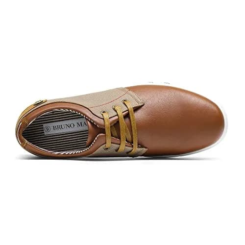 Bruno Marc Men's Fashion Sneakers Tan US 8 (26.0 cm) | Classic Oxford Style Lace-Up Comfort thumbnail 7