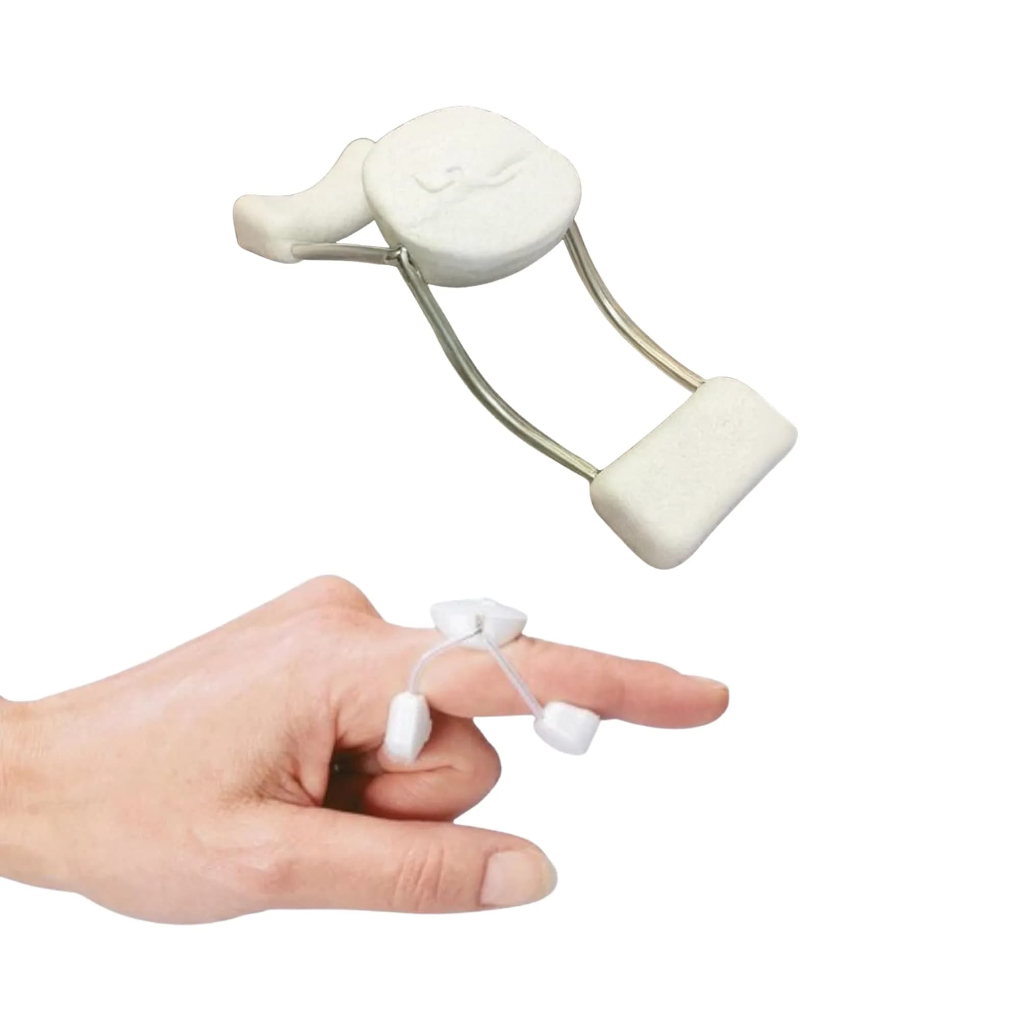 Rolyan Sof-Stretch Finger Extension Splint Large White | Supports PIP Joint Extension for Boutonniere Deformity - main product image