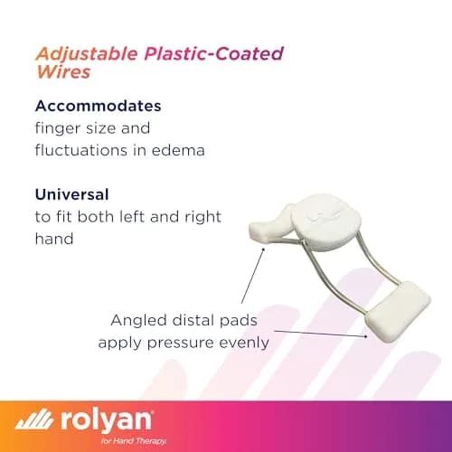 Rolyan Sof-Stretch Finger Extension Splint Large White | Supports PIP Joint Extension for Boutonniere Deformity thumbnail 5