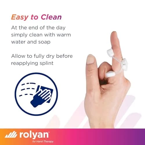 Rolyan Sof-Stretch Finger Extension Splint Large White | Supports PIP Joint Extension for Boutonniere Deformity thumbnail 6