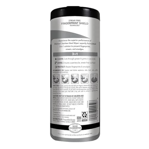 Weiman Stainless Steel Cleaner & Polish Kit 30 Count (156 g) | Restores Shine & Protects Appliances thumbnail 2