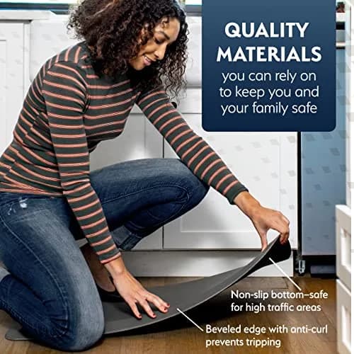 Sky Solutions Anti Fatigue Mat - 3/4" Cushioned Kitchen Rug & Standing Desk Mat, Waterproof, Non Slip (20" x 39", Grey) | Comfort & Durability thumbnail 7