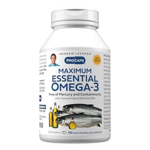 ANDREW LESSMAN ProCaps Essential Omega 3 Fish Oil 1200 mg | Premium Fish Oil Softgels for Daily Omega-3 Nutrition thumbnail 1