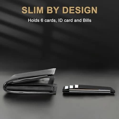 Travelambo Slim Wallet Front Pocket Minimalist Leather RFID Blocking 0.12 inch Thick thumbnail 7