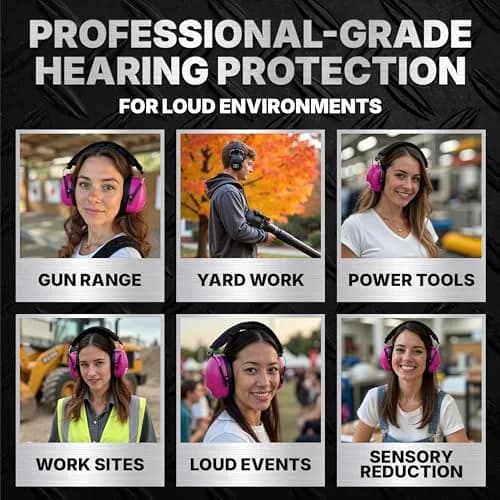 DECIBEL DEFENSE Ear Protection 37 dB NRR Pink | Industry-Leading Noise Reduction for Shooting & Construction thumbnail 6